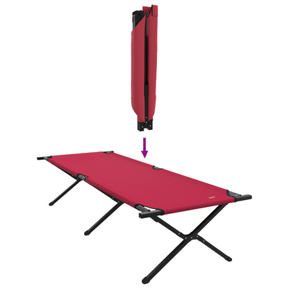 Folding Sun Bed with Carry Bag Red 600D Oxford Fabric