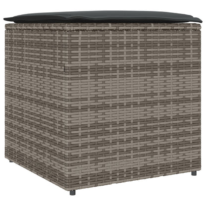 Outdoor Storage Box Grey and Dark Grey Rattan Large Storage