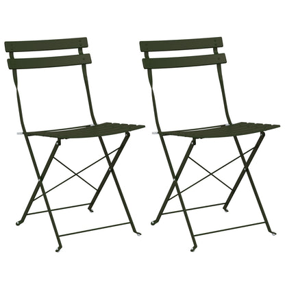 Outdoor Chairs Dark green Metal Medium Foldable Patio Chair