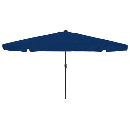 Garden Parasol with LED Lights Ø395x245 cm Azure Blue