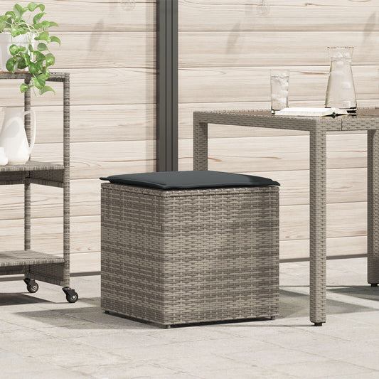 Outdoor Storage Box Grey and Dark Grey Rattan Large Storage