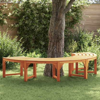 Outdoor Tree Bench Half Round 200 cm Solid Wood Eucalyptus