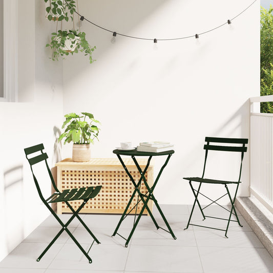 Outdoor Chairs Dark green Metal Medium Foldable Patio Chair