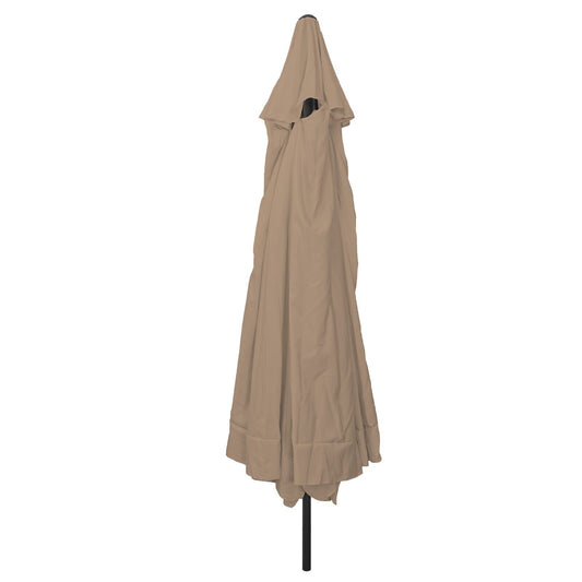 Garden Parasol ø395x245 cm Taupe
