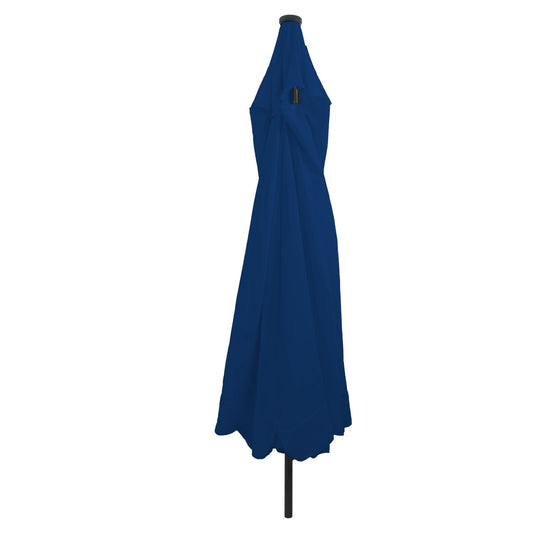Garden Parasol with LED Lights Ø395x245 cm Azure Blue