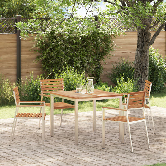 Outdoor Dining Table 90x90x74.5 cm Solid Wood Teak