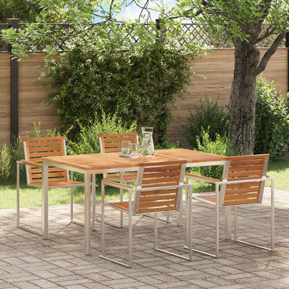 Outdoor Dining Table 150x90x75 cm Solid Wood Teak