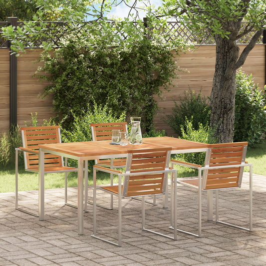 Outdoor Dining Table 150x90x75 cm Solid Wood Teak
