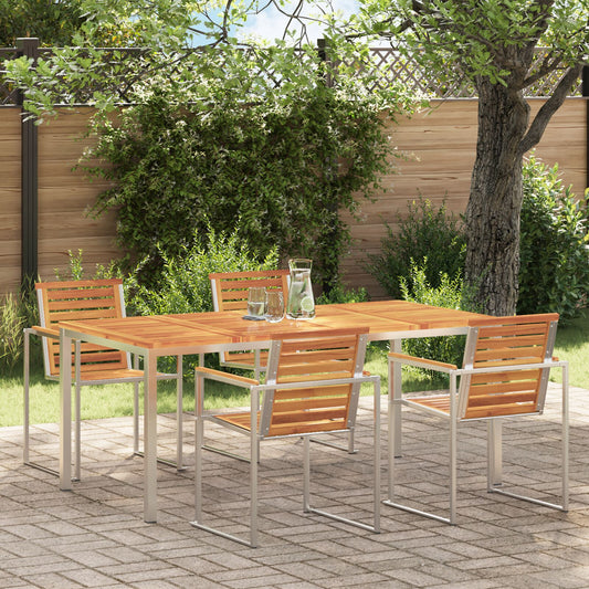 Outdoor Dining Table 180x90x75 cm Solid Wood Acacia