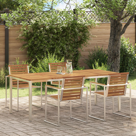 Outdoor Dining Table 200x90x74.5 cm Solid Wood Acacia