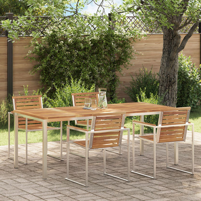 Outdoor Dining Table 200x90x74.5 cm Solid Wood Teak